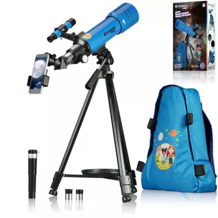 Bresser Junior 70/400 AZ Blue Telescope with Backpack